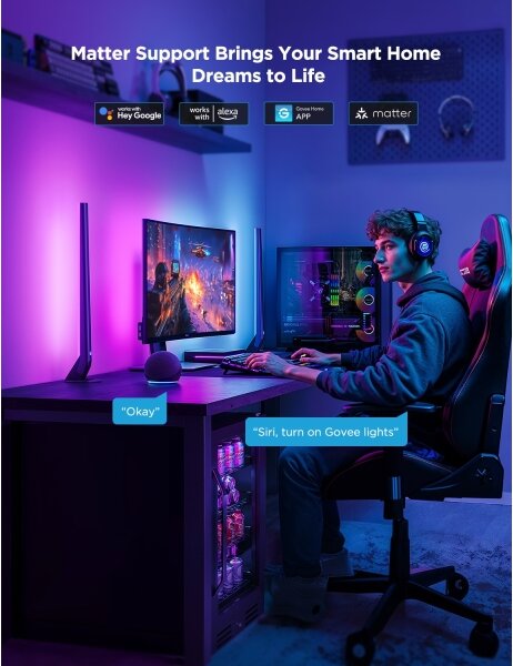 Govee - AI Sync Box Kit 2 Smart sada PC osvětlení 27-34" + LED panely Wi-Fi