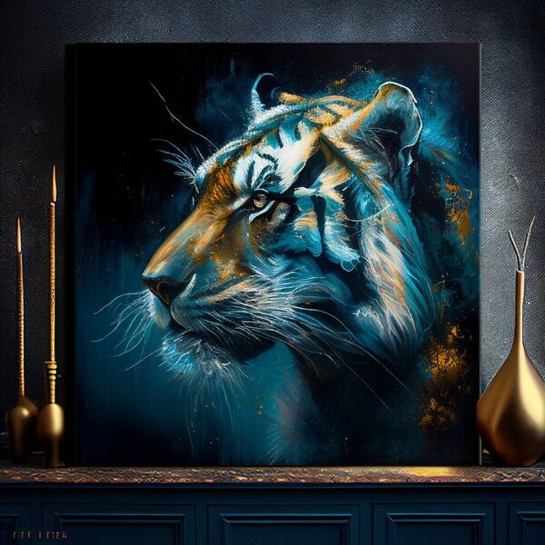 Dekorativní obraz na plátně - PREMIUM ART - Tiger's Mighty Spirit - 60x60 cm