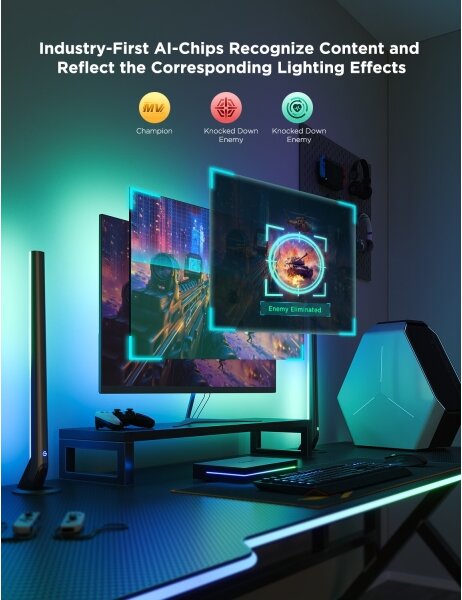 Govee - AI Sync Box Kit 2 Smart sada PC osvětlení 27-34" + LED panely Wi-Fi