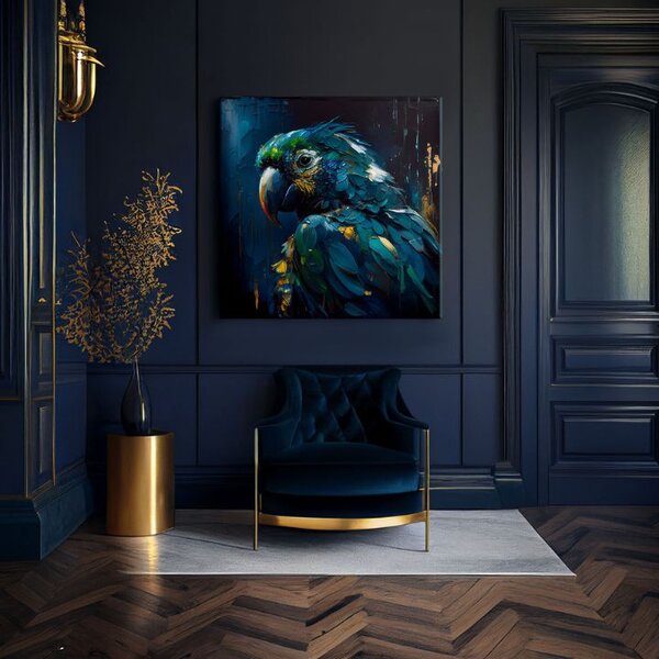 Dekorativní obraz na plátně - PREMIUM ART - Rainbow Feathers in Flight - 60x60 cm