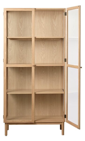 Vitrína z dubového dřeva v přírodní barvě 190x90 cm Elba – Unique Furniture
