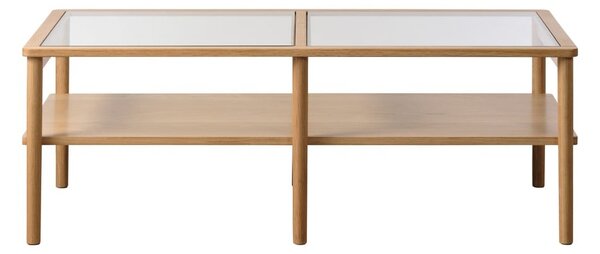 Skleněný konferenční stolek v přírodní barvě 60x120 cm Elba – Unique Furniture