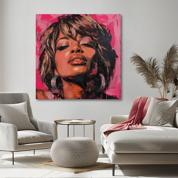 Obraz TINA TURNER - Queen of Rock | dotaženo rukou umělce - 60x60 cm