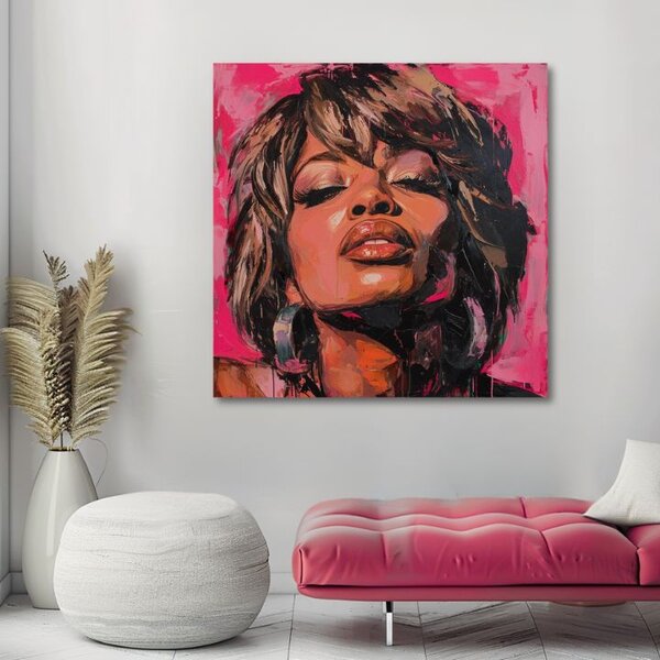 Obraz TINA TURNER - Queen of Rock | dotaženo rukou umělce - 60x60 cm