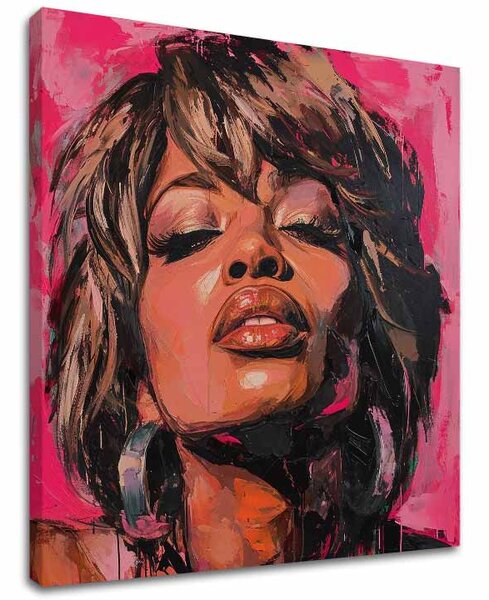 Obraz TINA TURNER - Queen of Rock | dotaženo rukou umělce - 60x60 cm