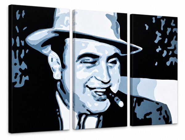 Ručně malovaný POP ART obraz AL CAPONE - 60x40 cm