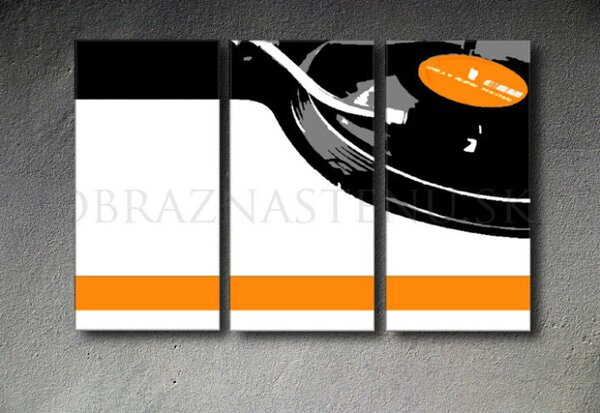 Ručně malovaný POP ART obraz DJ 120x80 cm
