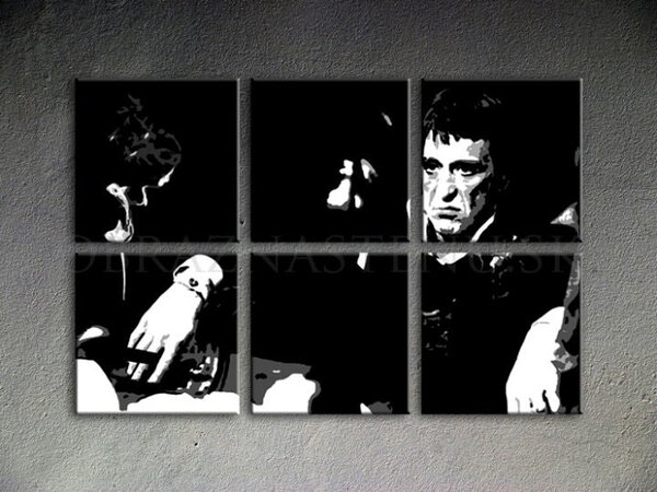 Ručně malovaný POP ART obraz SCARFACE-AL PACINO 150x100 cm