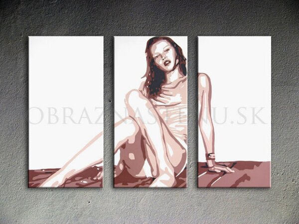 Ručně malovaný POP ART obraz KATE MOSS 60x40 cm