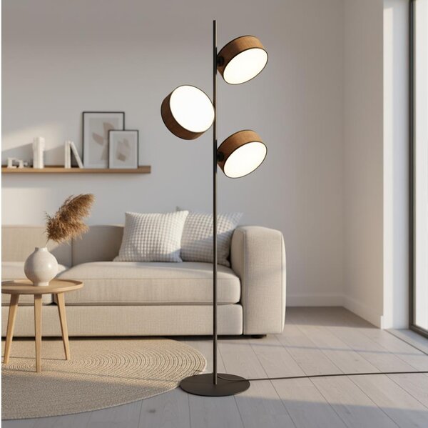 Stojací lampa DRUMZ 3xE14/10W/230V hnědá