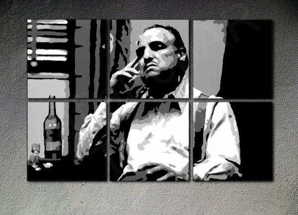 Ručně malovaný POP ART obraz MARLON BRANDO 150x100 cm