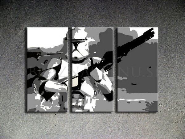 Ručně malovaný POP ART obraz STAR WARS 90x60 cm
