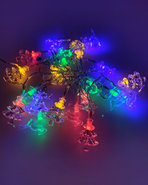 LED venkovní řetěz 20xLED/2xAA 2,2 m IP44 multicolor stromečky a sobi