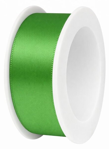 Stuha saténová zelená 25mm x 3m (7,-Kč/m)