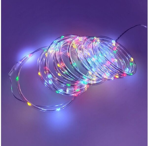 LED venkovní řetěz 100xLED/3xAA 5,45 m IP44 multicolor