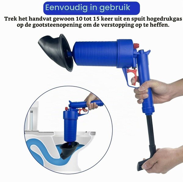 Odpařovač odpadu - Vzduchový tlak - 4 přísavky - Čistič odpadu WC, dřez, sprcha, vana