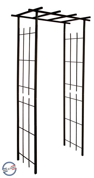 Malá železná pergola, čtvercová, rozměry 97 x 40 x 198 cm, s epoxidovou povrchovou úpravou