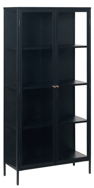 Černá kovová vitrína 90x190 cm Carmel – Unique Furniture