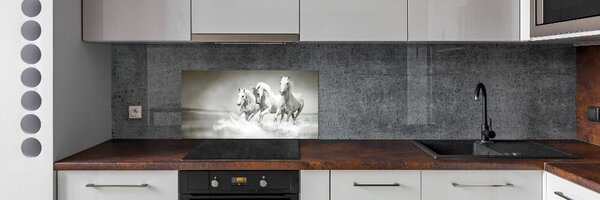 Dekorační panel sklo Bílí koně pksh-44040199