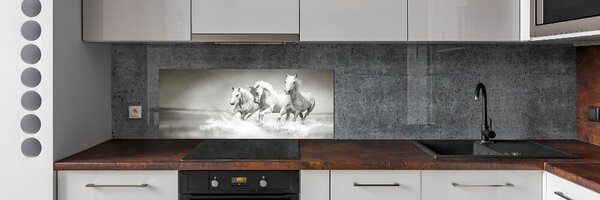 Dekorační panel sklo Bílí koně pksh-44040199