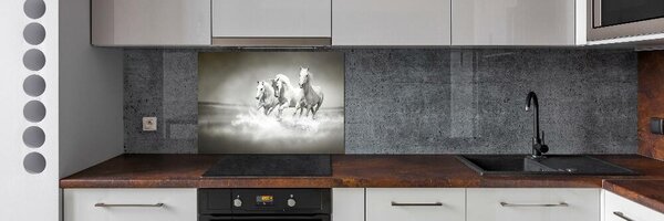 Dekorační panel sklo Bílí koně pksh-44040199