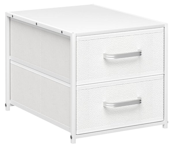 Komoda - Komoda se 2 látkovými zásuvkami - 40 x 30 x 30 cm - Moderní minimalistický design
