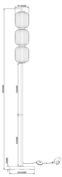 Zuma Line 003064-034747 - LED Stojací lampa AKARI LED/20W/230V zlatá