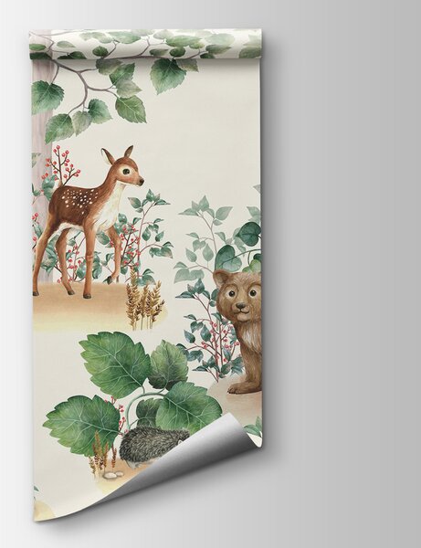 Fototapeta Tapety se zvířaty v lese, Dětské fototapety, Populární fototapety, u93756 - Tapeko.co.cz