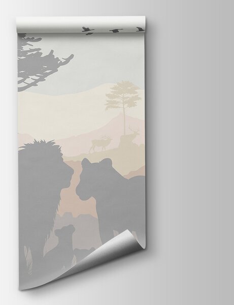 Fototapeta Skupina zvířat v krajině, Dětské fototapety, Populární fototapety, u93761 - Tapeko.co.cz