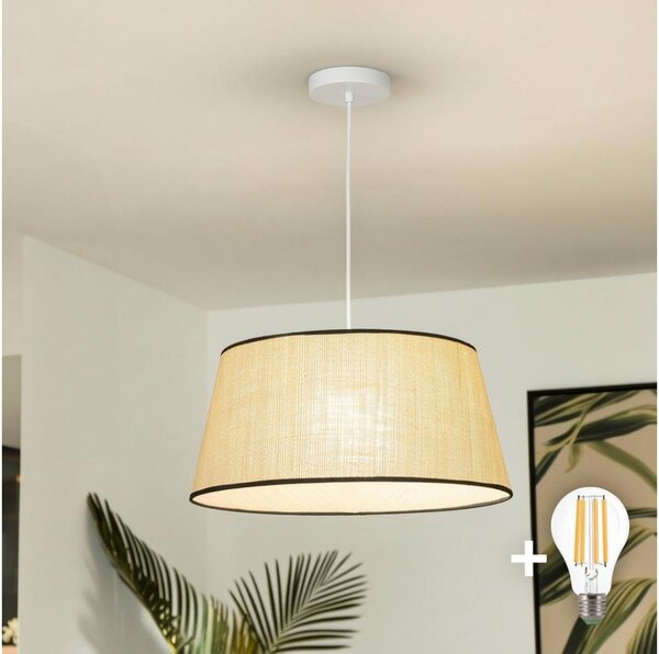 Brilagi - LED Lustr na lanku CERIA 1xE27/40W/230V pr. 50 cm béžová