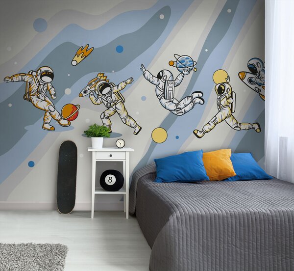 Fototapeta Skupina astronautů ve vesmíru, Dětské fototapety, Populární fototapety, u93828 - Tapeko.co.cz