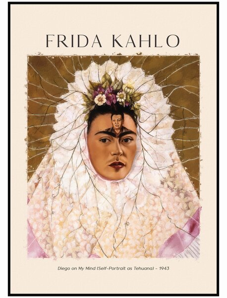 Frida Kahlo - Diego v mé mysli Rozměr plakátu: A4 (21 x 29,7 cm)