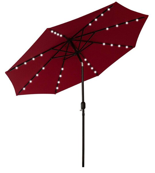 Cappa Garden Zahradní slunečník LED solární 270cm červený