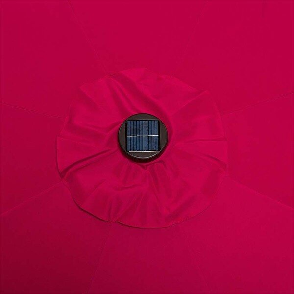 Cappa Garden Zahradní slunečník LED solární 270cm červený