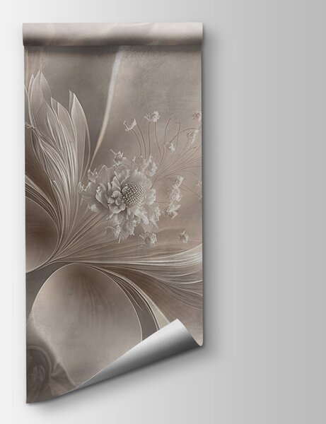 Fototapeta Bílý květ s květinou, 3D květinové fototapety, Populární fototapety, u93944 - Tapeko.co.cz