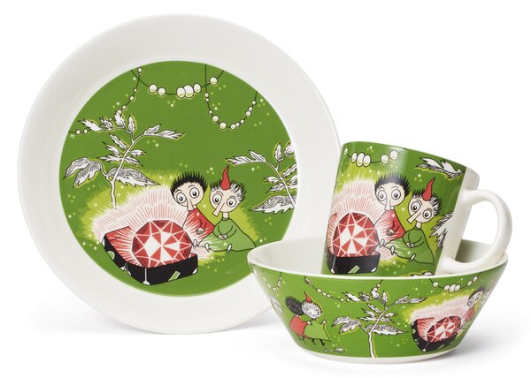 Talíř Moomin Thingumy & Bob & Arabia 19 cm zelený