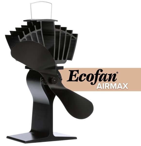 Ventilátor na kamna - Termoelektrický - Černý - Až o 38 % rychlejší ohřev - Na krbová kamna