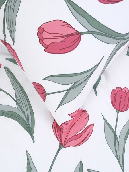 MK Lůžkoviny Bavlněný povlak na polštář Renforcé 50 x 70 cm - Tulipány