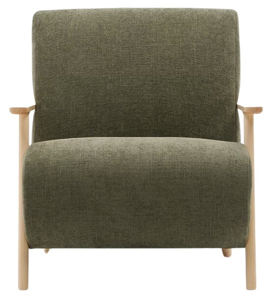 Zelené čalouněné křeslo Kave Home Meghan