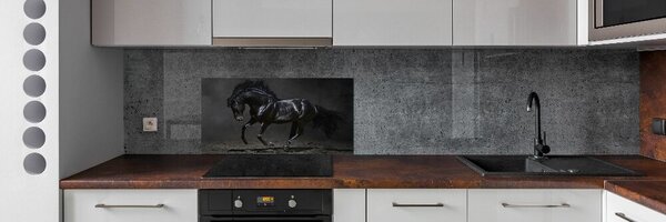 Dekorační panel sklo Černý kůň pksh-47712826