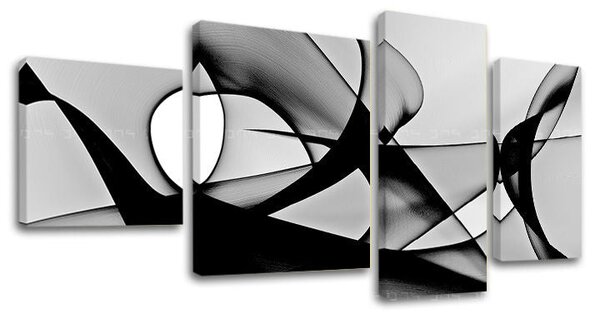 Obraz na plátně 4 části ABSTRAKT - 90x50 cm