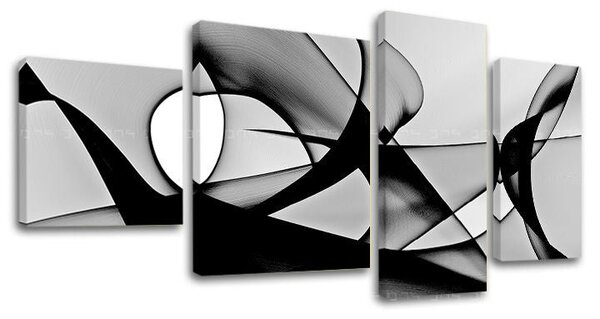Obraz na plátně 4 části ABSTRAKT - 90x50 cm