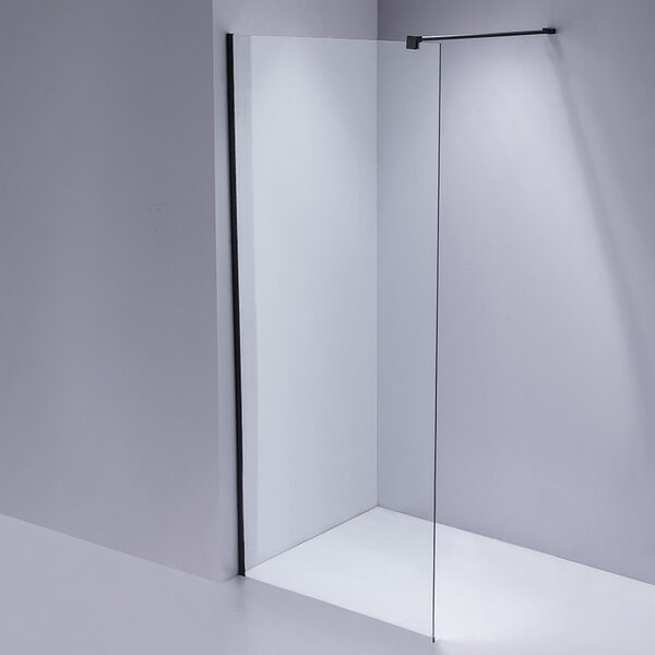 BPS-koupelny Sprchová zástěna Walk-in SH07C BL 90 černá - bez vaničky