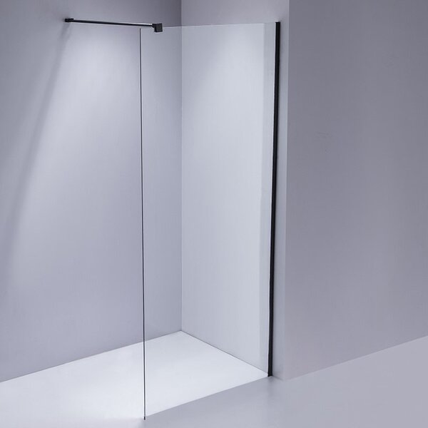 BPS-koupelny Sprchová zástěna Walk-in SH07C BL 90 černá - bez vaničky