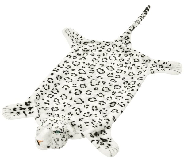 Plyšový koberec leopard 139 cm bílý
