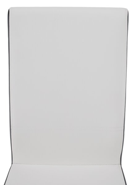 KONDELA Židle, ekokůže bílá / černá + chrom, Neana