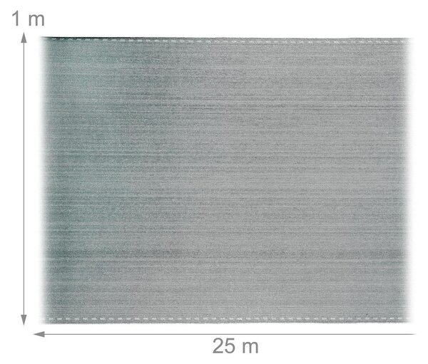 Stínící síť zahrada plot - Zástěna na plot a zábradlí - HDPE - 1 x 25 m - Zelená - Na balkón a zahradu