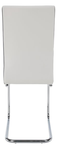 KONDELA Židle, ekokůže bílá / černá + chrom, Neana