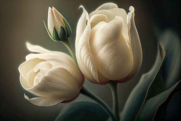 Fototapeta Jemné tulipány v jemných odstínech, 3D květinové fototapety, Populární fototapety, u94253 - Tapeko.co.cz