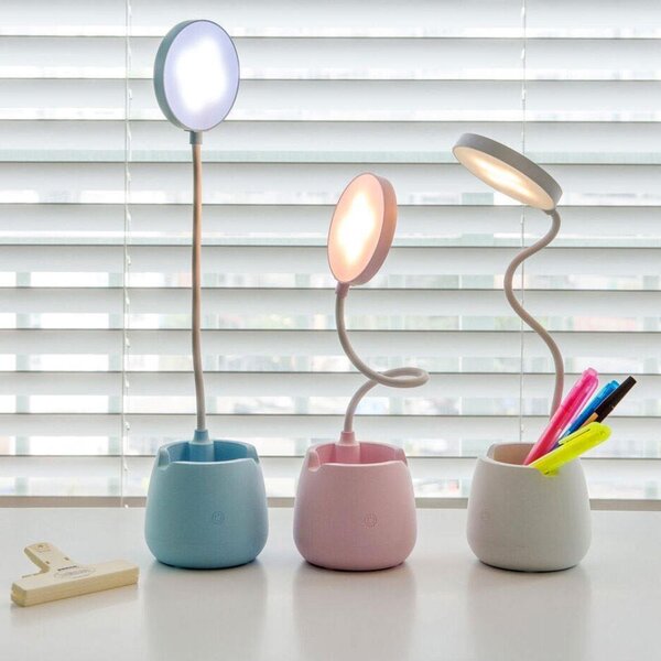 4Leaders Dotyková lampa se stojanem na telefon bílá 35×9×9 cm